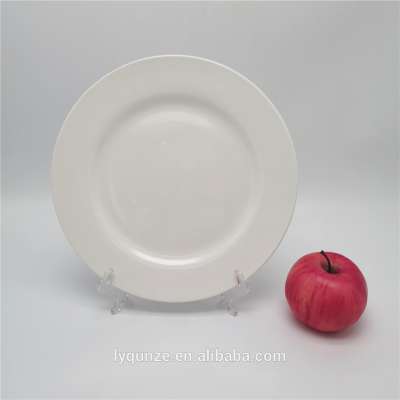 QUEENZA manufacturer round food grade 10.5inch white wedding ceramic plate set