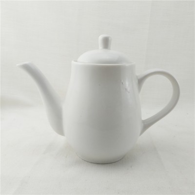 wholesale hotel restaurant white ceramic teapot/ porcelain coffee pot