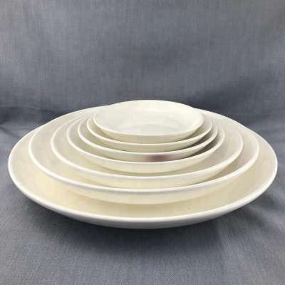 super white porcelain dinner plate for restaurant/deep dinner plates