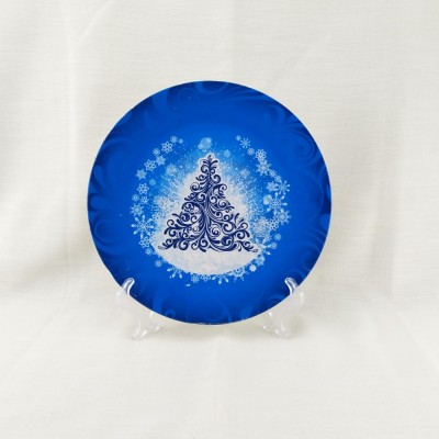 cheap ceramic porcelain white christmas tree plates