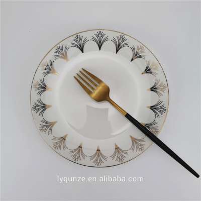 7.5" / 7.5inch white porcelain dessert plate with full decal