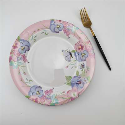 hotsale new bone china ceramic plate fine porcelain plate